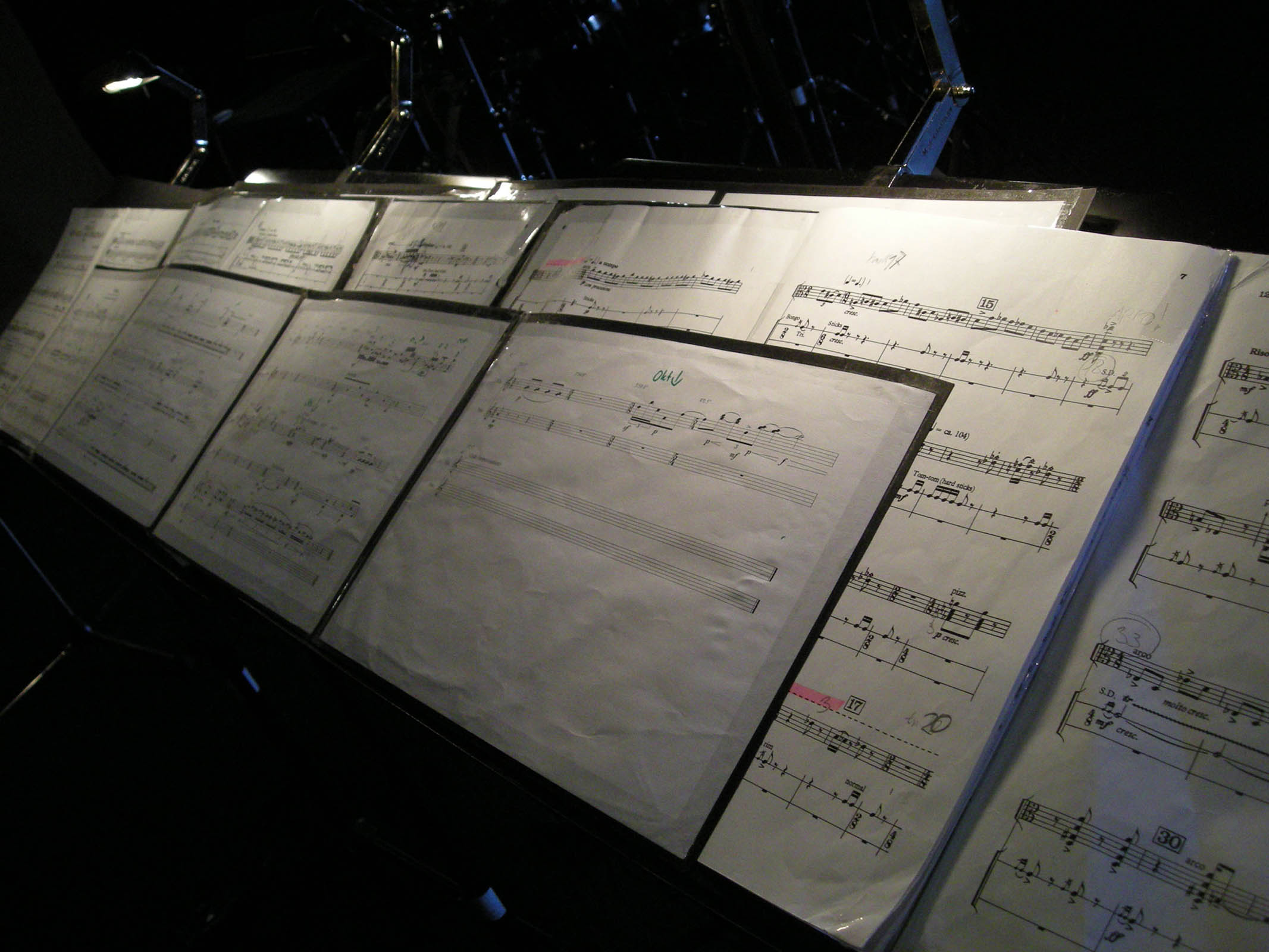 sheet music of the Agaya Shi at Theater De Chameleon in Amsterdam