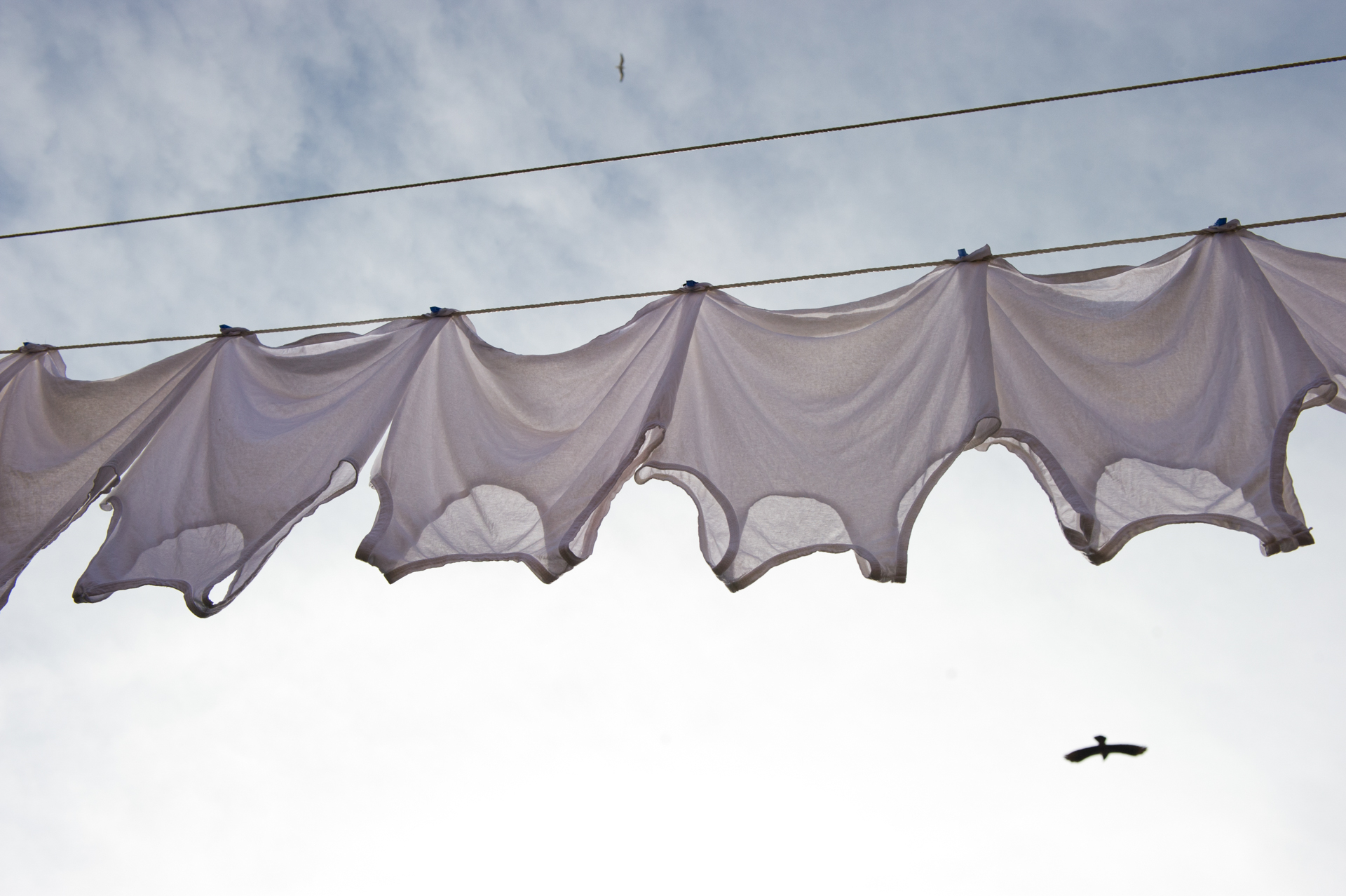 C - Shirts on a washing line